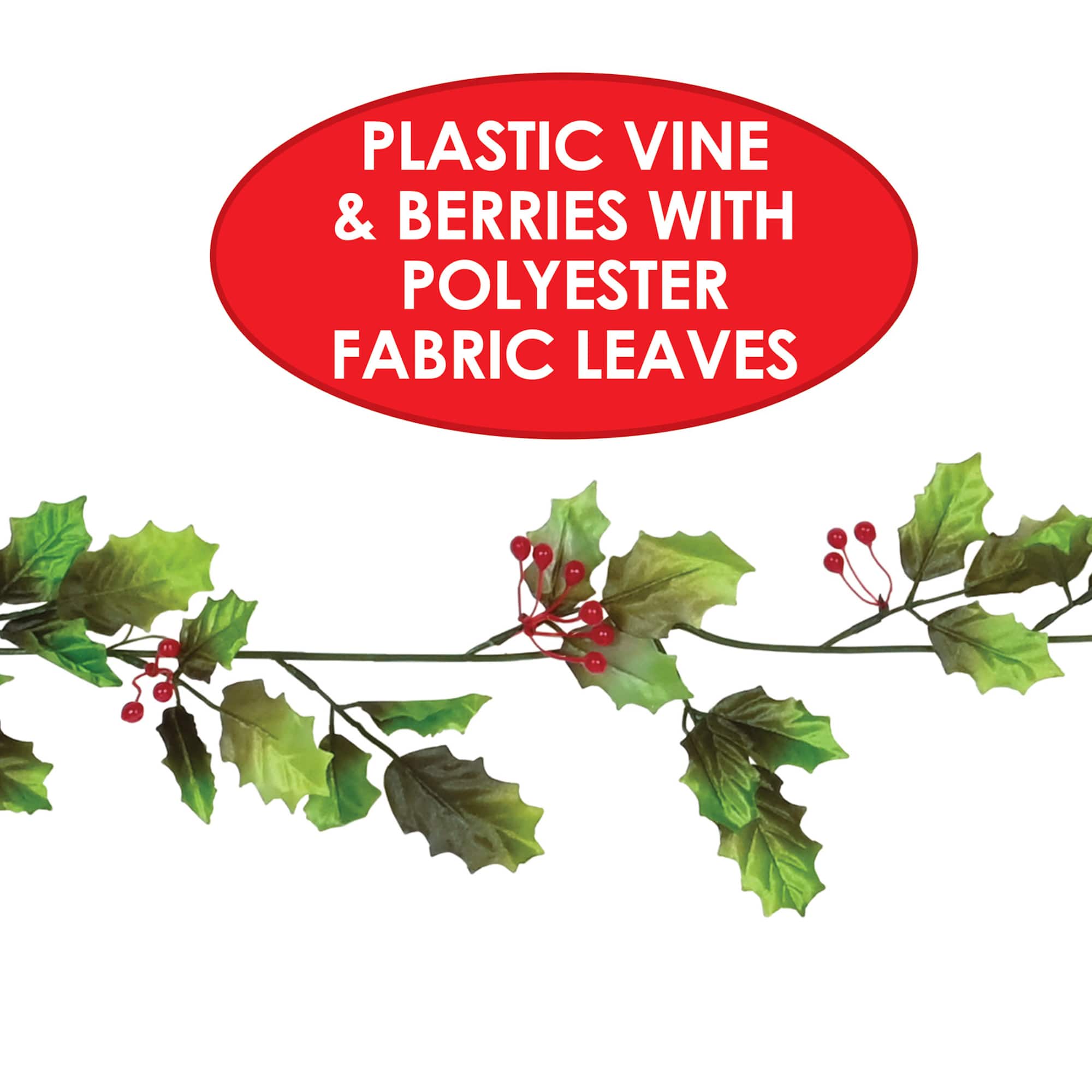 Beistle 6ft. Holly & Berry Garland